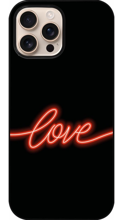 iPhone 16 Pro Max Case Hülle - Valentine 2023 neon love