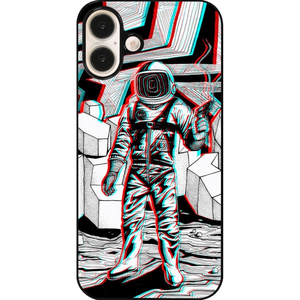 iPhone 16 Plus Case Hülle - Anaglyph Astronaut