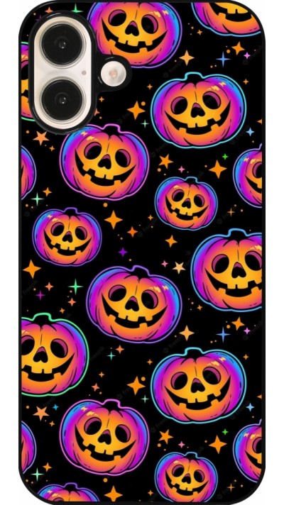 iPhone 16 Plus Case Hülle - Halloween 2024 rainbow pumpkins