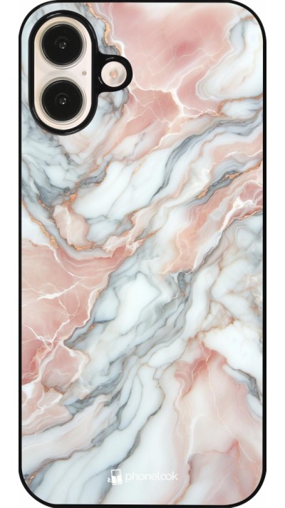 iPhone 16 Plus Case Hülle - Rosa Leuchtender Marmor