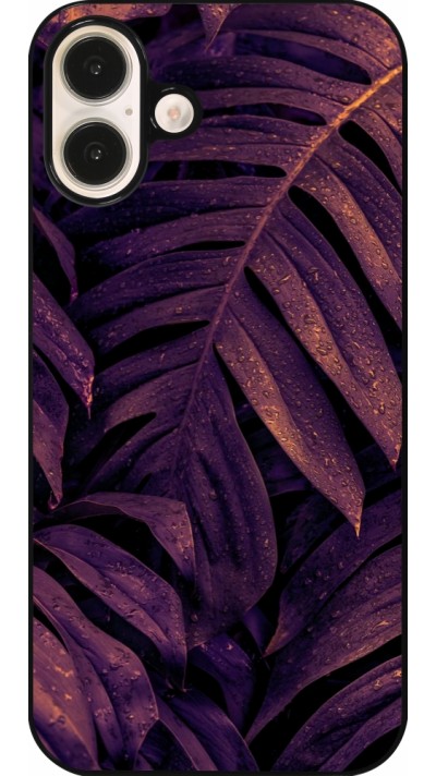 iPhone 16 Plus Case Hülle - Purple Light Leaves