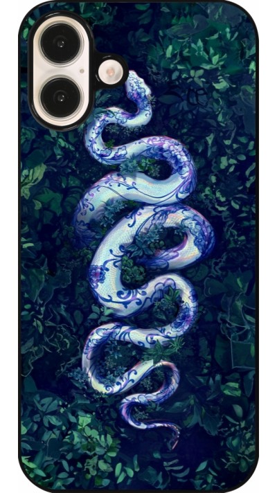 iPhone 16 Plus Case Hülle - Snake Blue Anaconda