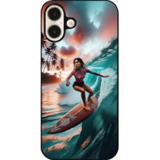 iPhone 16 Plus Case Hülle - Surferin aus Bali