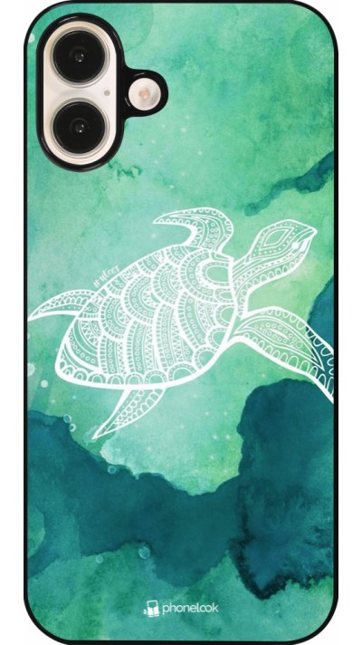 iPhone 16 Plus Case Hülle - Turtle Aztec Watercolor