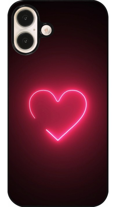 iPhone 16 Plus Case Hülle - Valentine 2023 single neon heart