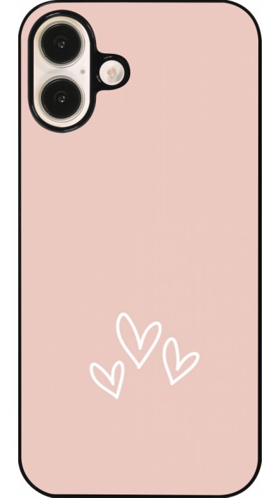 iPhone 16 Plus Case Hülle - Valentine 2023 three minimalist hearts