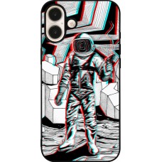 iPhone 16 Plus Case Hülle - Silikon schwarz Anaglyph Astronaut