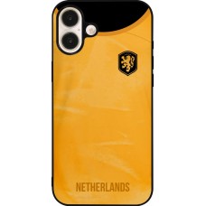 iPhone 16 Plus Case Hülle - Silikon schwarz Holland 2022 personalisierbares Fußballtrikot