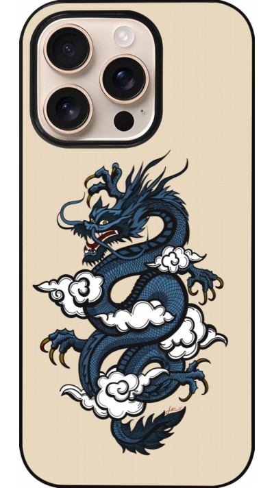 iPhone 16 Pro Case Hülle - Blue Dragon Tattoo