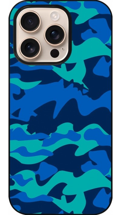 iPhone 16 Pro Case Hülle - Camo Blue