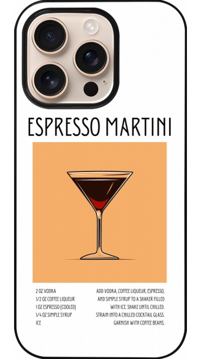 iPhone 16 Pro Case Hülle - Cocktail Rezept Espresso Martini