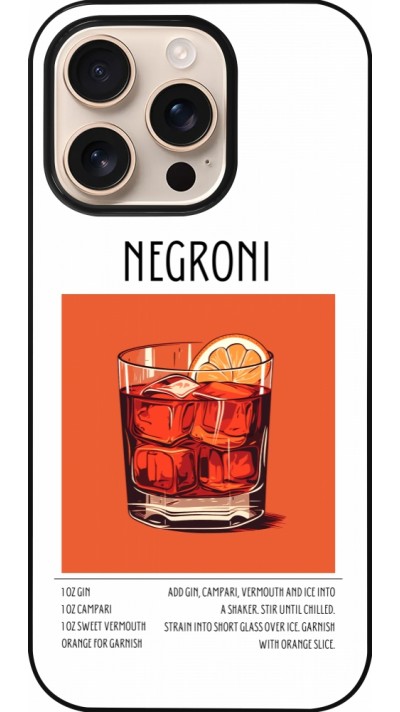 iPhone 16 Pro Case Hülle - Cocktail Rezept Negroni