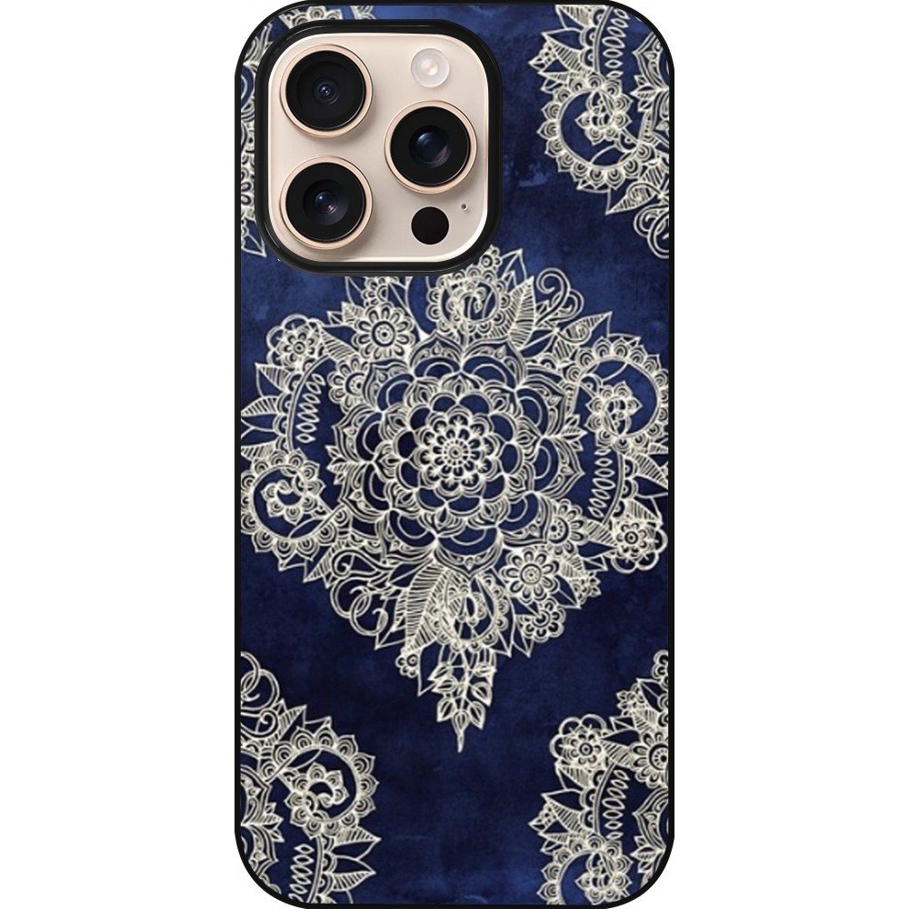 iPhone 16 Pro Case Hülle - Cream Flower Moroccan