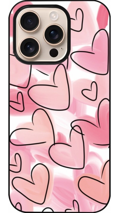 iPhone 16 Pro Case Hülle - Easter 2023 pink hearts