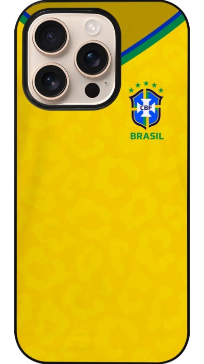 iPhone 16 Pro Case Hülle - Brasilien 2022 personalisierbares Fußballtrikot