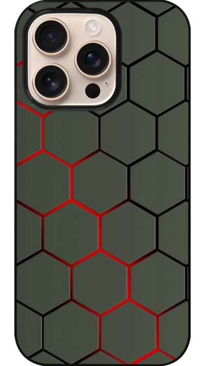 iPhone 16 Pro Case Hülle - Geometric Line red