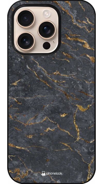 iPhone 16 Pro Case Hülle - Grey Gold Marble