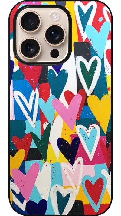 iPhone 16 Pro Case Hülle - Joyful Hearts