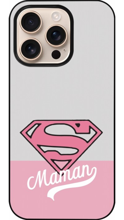 iPhone 16 Pro Case Hülle - Mom 2024 Super hero maman