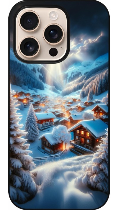 iPhone 16 Pro Case Hülle - Berg Schnee Licht