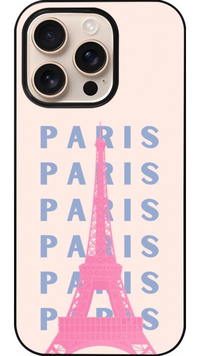 iPhone 16 Pro Case Hülle - Paris Pink Print