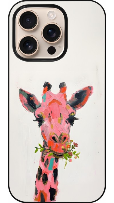 iPhone 16 Pro Case Hülle - Pink Girafe Paint