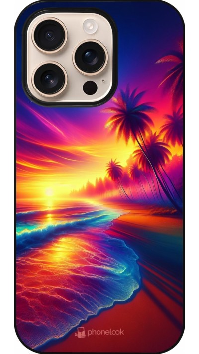 iPhone 16 Pro Case Hülle - Strand Sonnenuntergang auffällig