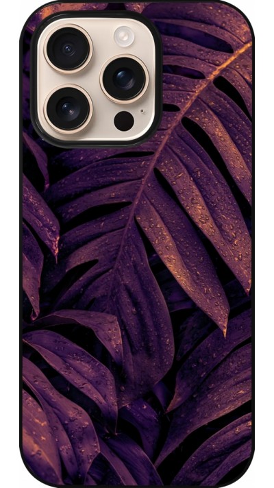 iPhone 16 Pro Case Hülle - Purple Light Leaves