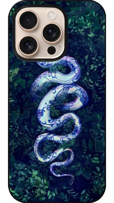 iPhone 16 Pro Case Hülle - Snake Blue Anaconda