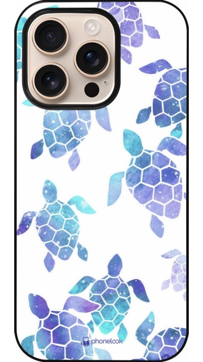 iPhone 16 Pro Case Hülle - Turtles pattern watercolor