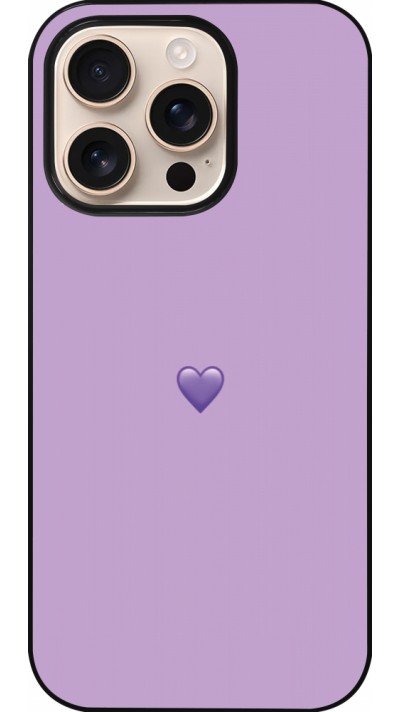 iPhone 16 Pro Case Hülle - Valentine 2023 purpule single heart