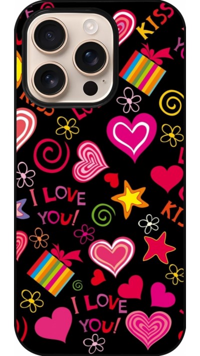 iPhone 16 Pro Case Hülle - Valentine 2023 love symbols