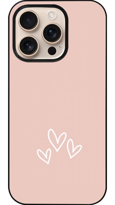 iPhone 16 Pro Case Hülle - Valentine 2023 three minimalist hearts