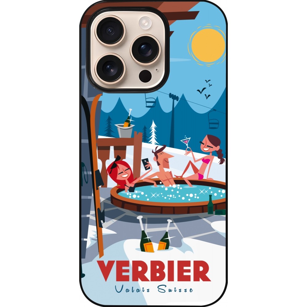 iPhone 16 Pro Case Hülle - Verbier Mountain Jacuzzi