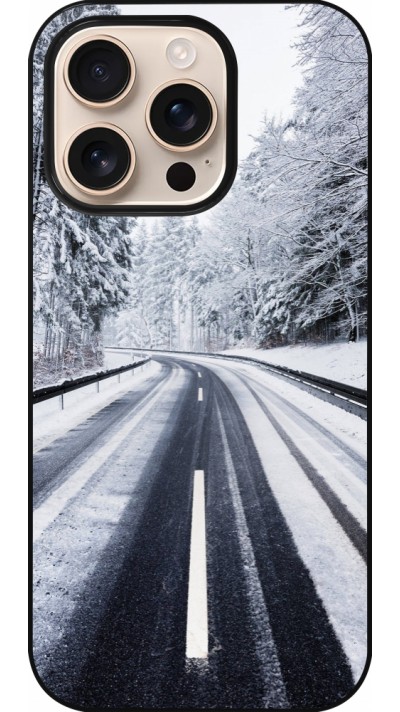 iPhone 16 Pro Case Hülle - Winter 22 Snowy Road