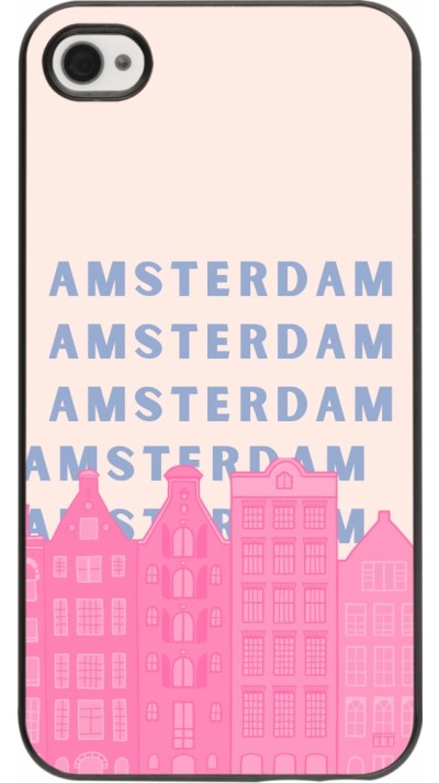 iPhone 4/4s Case Hülle - Amsterdam Pink Print