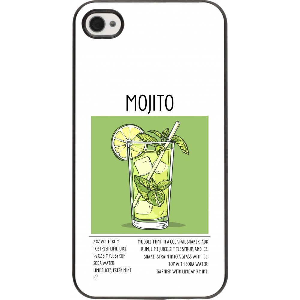 iPhone 4/4s Case Hülle - Cocktail Rezept Mojito