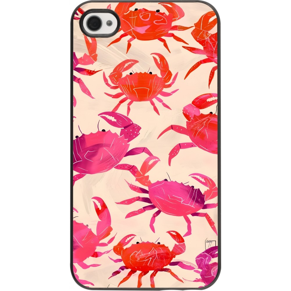 iPhone 4/4s Case Hülle - Crabs Paint