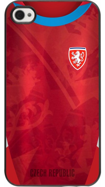 Coque iPhone 4/4s - Maillot de football République Tchèque personnalisable