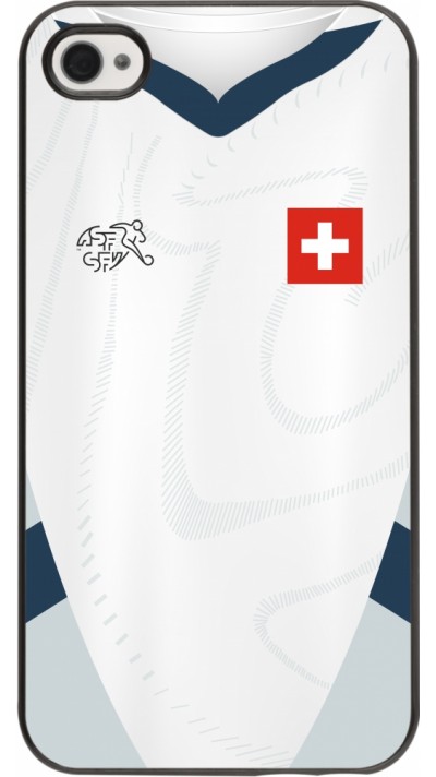 Coque iPhone 4/4s - Maillot de football Suisse Extérieur personnalisable