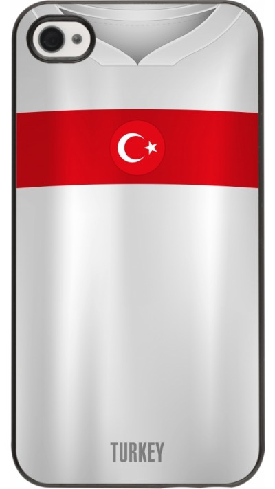 Coque iPhone 4/4s - Maillot de football Turquie personnalisable
