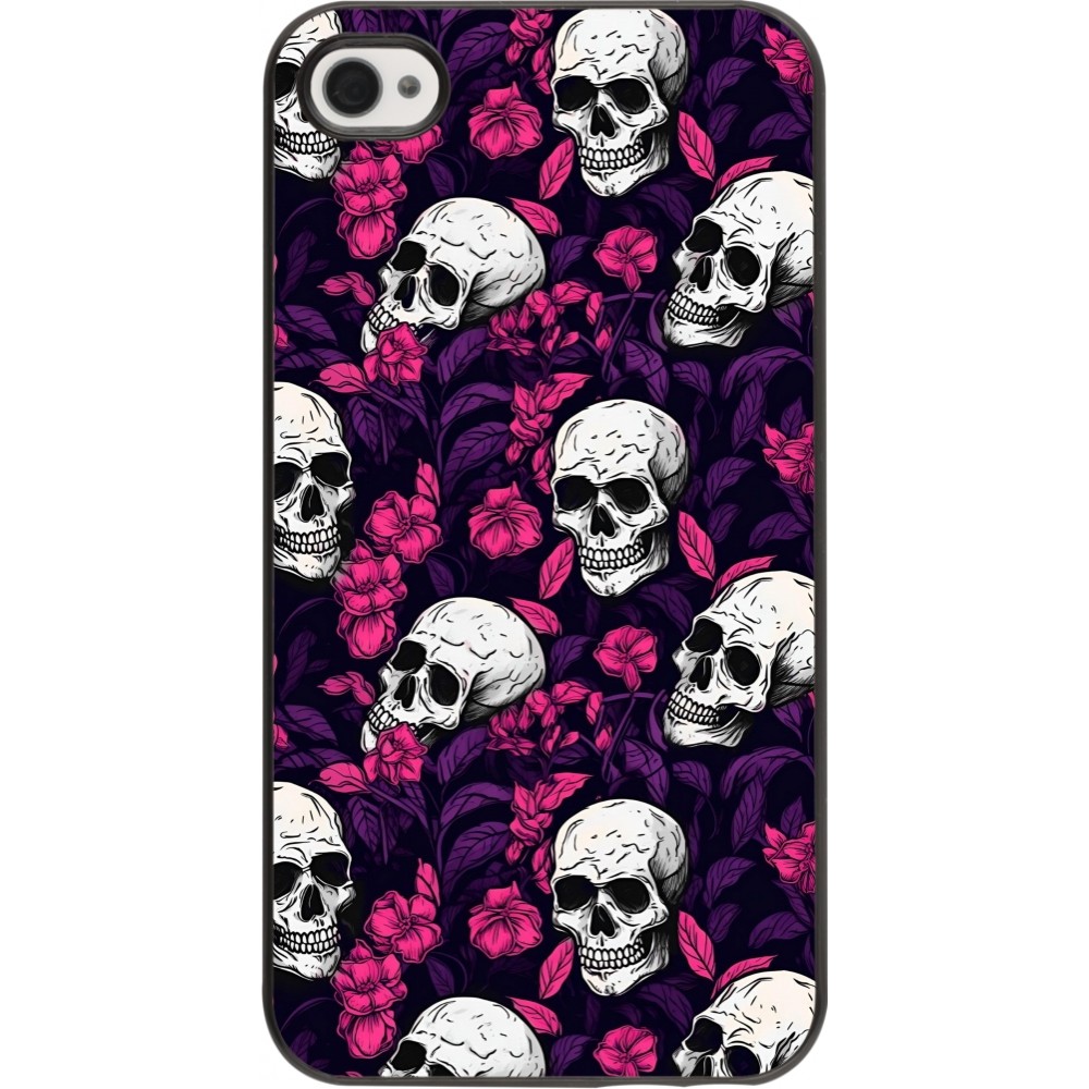 iPhone 4/4s Case Hülle - Halloween 2024 romantic skulls