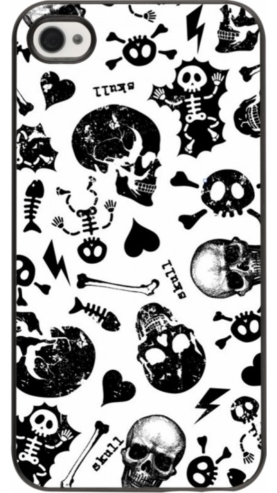 iPhone 4/4s Case Hülle - Halloween 2024 skeleton mix