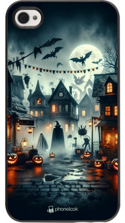 iPhone 4/4s Case Hülle - Halloween Spukstadt