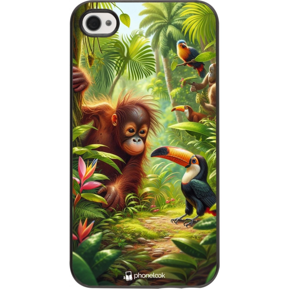 iPhone 4/4s Case Hülle - Tropischer Dschungel Tayrona