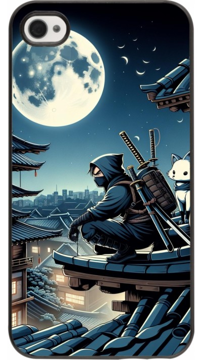 Coque iPhone 4/4s - Ninja sous la lune