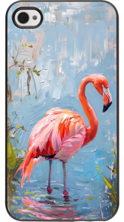 Coque iPhone 4/4s - Paint Flamingo