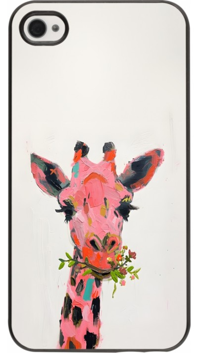 Coque iPhone 4/4s - Pink Girafe Paint