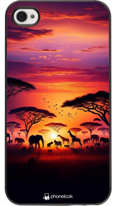 Coque iPhone 4/4s - Safari sunset wildlife