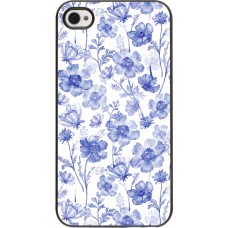 iPhone 4/4s Case Hülle - Spring 23 watercolor blue flowers